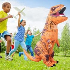 VIVVA® Nafukovací kostým dinosaura pro dospělé, Vhodné pro výšku 150–185 cm (2+2 ZDARMA) | T4REXCOS