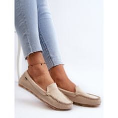 Dámské mokasíny Eco Suede Beige velikost 39