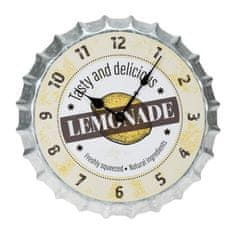 SEGNALE Nástěnné hodiny KO-Y36200690lemo Hodiny nástěnné designové kov 35 cm LEMONADE