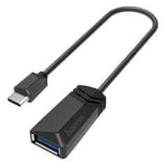 Hama Redukce USB-C/ USB-A (OTG), 15 cm - černá