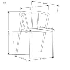 Halmar Moderní jídelní židle K515 přírodní (1p=4szt)