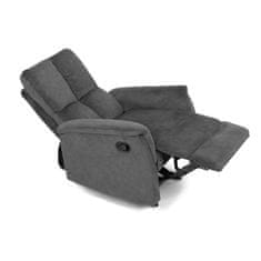 Autronic Relaxační křeslo Křeslo polohovací, manuální polohování, šedá látka, houpací mechanismus (TV-S8449 GREY2)