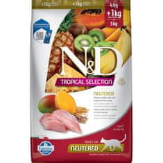 N&D TROPICAL SELECTION Cat LG Chicken Neutered 4+1 kg