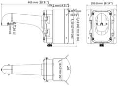 Hikvision držák pro kameru DS-1604ZJ-corner/ kompatibilní s kamerami 4 inch PTZ