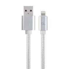 Gembird Datový kabel USB 2.0 oplet.,1,8m, stříbrný