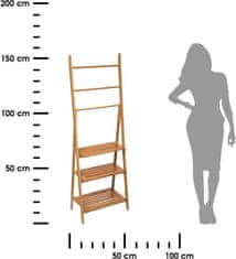 Dekorstyle Bambusový stojan s věšáky na ručníky BATH 152 cm hnědý