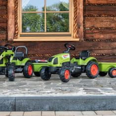 Falk FALK Traktor Claas Green na pedálech s přívěsem + klakson na 2 roky.