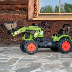 Falk FALK Traktor Claas Green na pedálech s přívěsem + klakson na 2 roky.