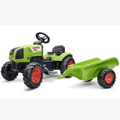 Falk FALK Traktor Claas Green na pedálech s přívěsem + klakson na 2 roky.