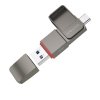 Flash disk BUD8 Spirit USB 3.2 + USB-C 128GB šedý