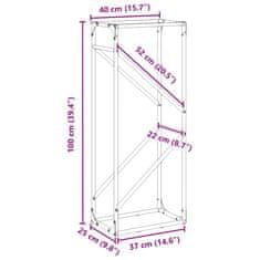 Vidaxl Stojan na palivové dřevo antracit Ocel válcovaná za studena