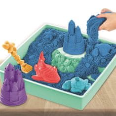 Spin Master KINETIC SAND KRABICE TEKUTÉHO PÍSKU S PODLOŽKOU MODRÁ