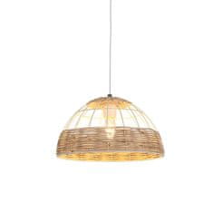 ACA ACA Lighting závěsné svítidlo 1XE27 ratan plus bílý kov D35XH120CM ZORBAS GN20P135WH