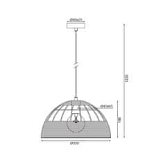 ACA ACA Lighting závěsné svítidlo 1XE27 ratan plus bílý kov D35XH120CM ZORBAS GN20P135WH