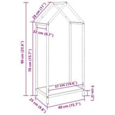 Vidaxl Stojan na palivové dřevo antracit Ocel válcovaná za studena