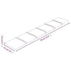 Vidaxl Nástěnné panely 12 ks krémové 90 x 15 cm samet 1,62 m²