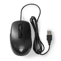 Nedis MSWD110BK klasická USB myš, 1200-3600 dpi, 6 tlačítek, černá