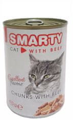 Smarty Cat Hovězí chunks, konzerva 410 g