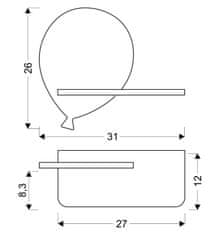 Intesi Nástěnné svítidlo Balloon 4W LED 4000K iq kids gold