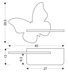 Intesi Nástěnné svítidlo Butterfly lamp 5W LED 4000K iq kids mint