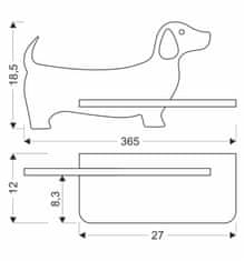 Intesi Nástěnné svítidlo Dog lamp 5W LED 4000K iq kids blue