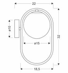 Intesi Nástěnné svítidlo Cordel chrom 1x28W G9 bílý difuzor