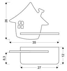 Intesi Nástěnné svítidlo 4W LED 4000K kp iq kids s kabelem černé