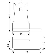 Intesi Nástěnná lampa Věžová lampa 4W LED 4000K iq kids černá