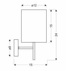 Intesi Nástěnná lampa Yan 1x40W E14 chrom