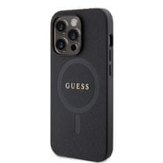 Guess  PU Saffiano MagSafe Zadní Kryt pro iPhone 15 Pro Black