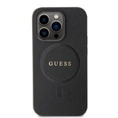 Guess  PU Saffiano MagSafe Zadní Kryt pro iPhone 15 Pro Black