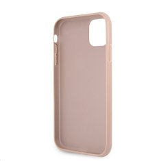 Guess  PU 4G Metal Logo Zadní Kryt pro iPhone 11 Pink