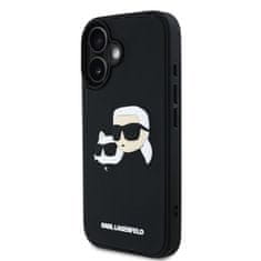 Karl Lagerfeld Zadní kryt 3D Rubber Double Heads pro iPhone 16 Black