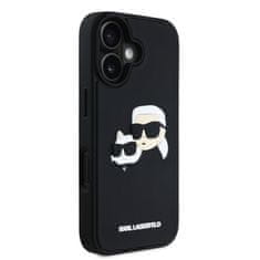 Karl Lagerfeld Zadní kryt 3D Rubber Double Heads pro iPhone 16 Black