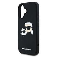 Karl Lagerfeld Zadní kryt 3D Rubber Double Heads pro iPhone 16 Black