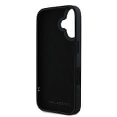 Karl Lagerfeld Zadní kryt 3D Rubber Double Heads pro iPhone 16 Black