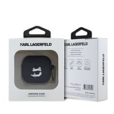 Karl Lagerfeld Pouzdro 3D Logo NFT Choupette Head pro AirPods 4 Black