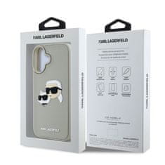 Karl Lagerfeld Zadní kryt 3D Rubber Double Heads pro iPhone 16 Beige