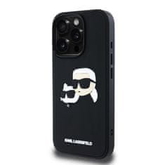 Karl Lagerfeld Zadní kryt 3D Rubber Double Heads pro iPhone 16 Pro Black