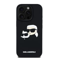 Karl Lagerfeld Zadní kryt 3D Rubber Double Heads pro iPhone 16 Pro Black