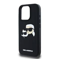 Karl Lagerfeld Zadní kryt 3D Rubber Double Heads pro iPhone 16 Pro Black