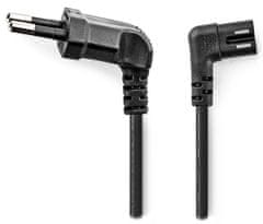 Nedis napájecí kabel pro adaptéry/ Euro zástrčka - konektor IEC-320-C7/ úhlový-úhlový/ dvoulinka/ černý/ bulk/ 3m