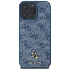 Guess Originální zadní kryt HC PU 4G Small 4G and Classic Magsafe pro iPhone 16 Pro Max blue