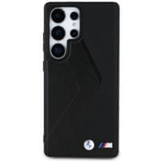 Bmw Originální zadní kryt Leather Oversized Stripes MagSafe pro Samsung Galaxy S25 Ultra černý