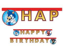 Procos Banner Ježek Sonic Happy Birthday 230cm