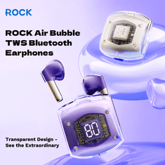 Rock Bezdrátová sluchátka Bluetooth TWS Air Bubble růžová