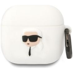 Karl Lagerfeld Originální pouzdro AMG 3D Silicone NFT pro AirPods 4 bílé