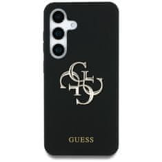 Guess Originální zadní kryt Silicone Big 4G Logo Bottom Script pro Samsung Galaxy S25 Ultra černý