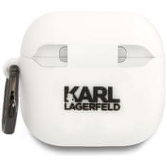 Karl Lagerfeld Originální pouzdro AMG 3D Silicone NFT pro AirPods 4 bílé