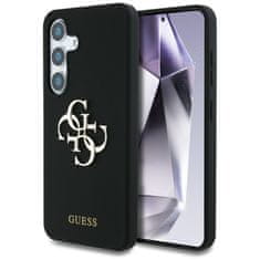 Guess Originální zadní kryt Silicone Big 4G Logo Bottom Script pro Samsung Galaxy S25 černý